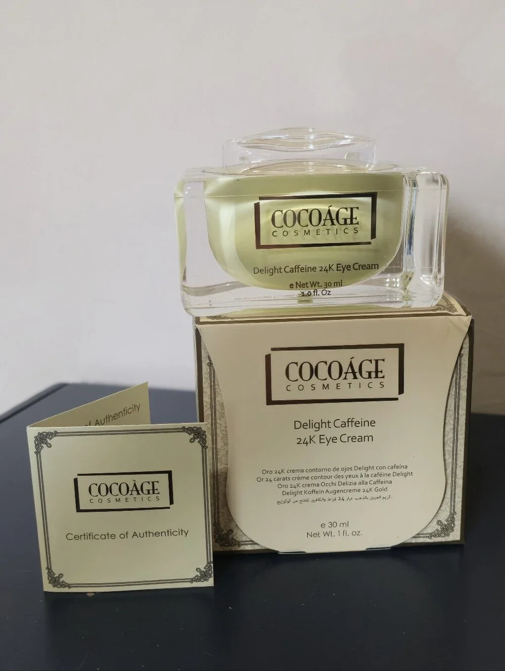 Cocoâge Delight Caffeine 24K Eye Cream NIB New